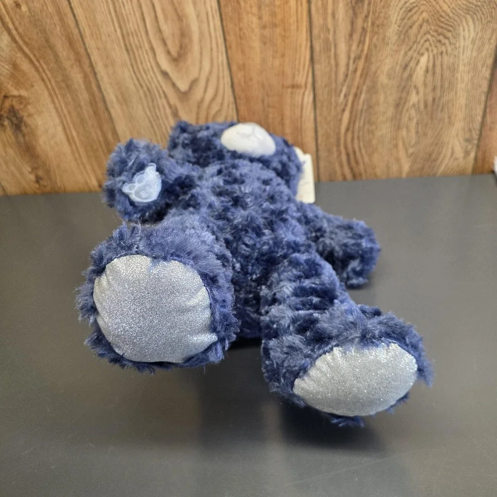 Build-A-Bear Workshop Night Sky Bear Plush Stuffed Animal Toy Medium Blue Silver